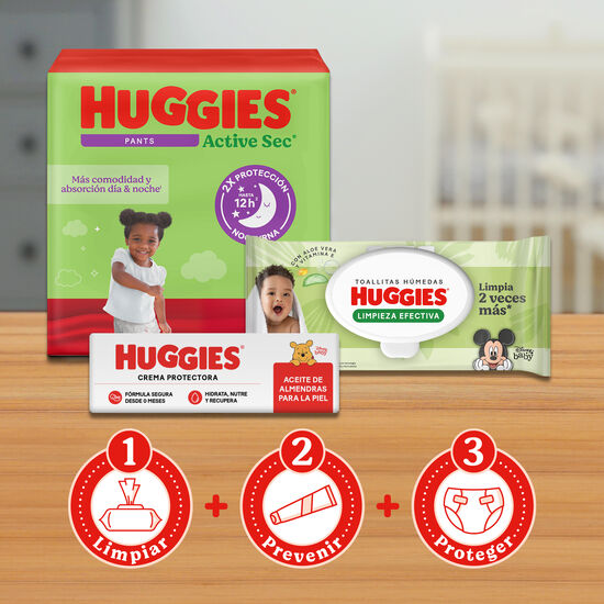 Pantaloncitos Huggies Active Sec Etapa 4/XG 25 uds